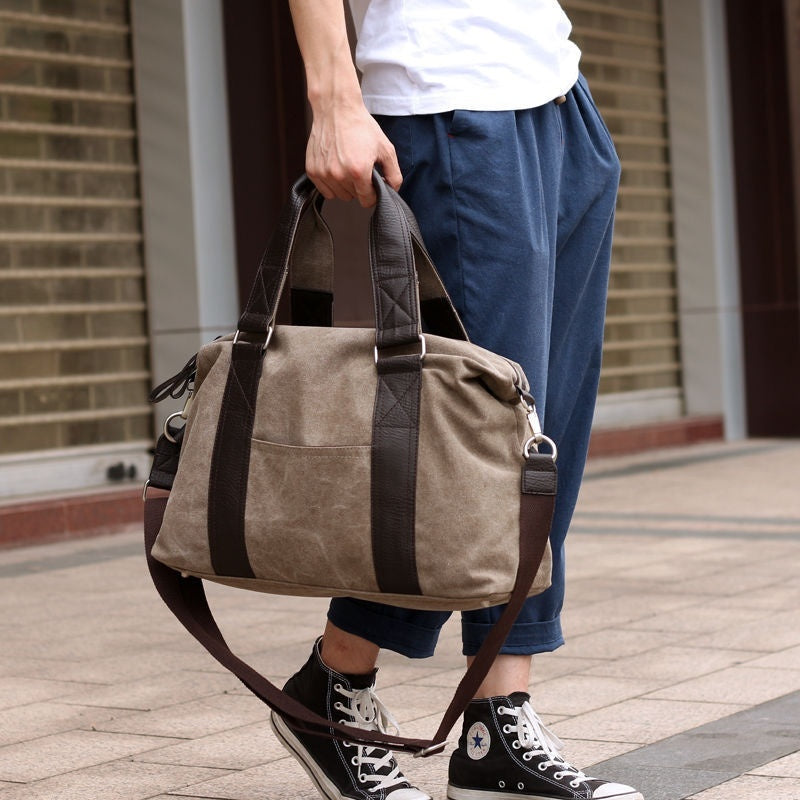 Fashion Men's Retro Canvas Out Luggage Business Travel Handbag