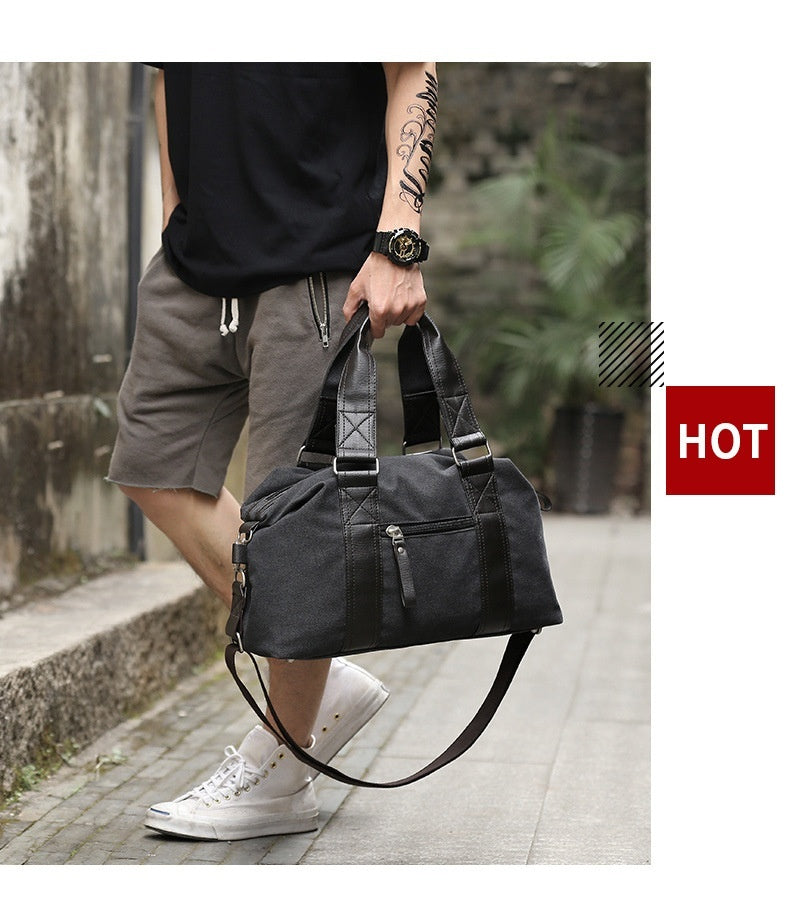 Fashion Men's Retro Canvas Out Luggage Business Travel Handbag